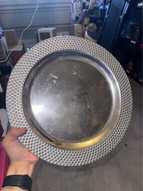 RWP the Wilton co Pewter serving platter cook & serve food 14 3/8 USA